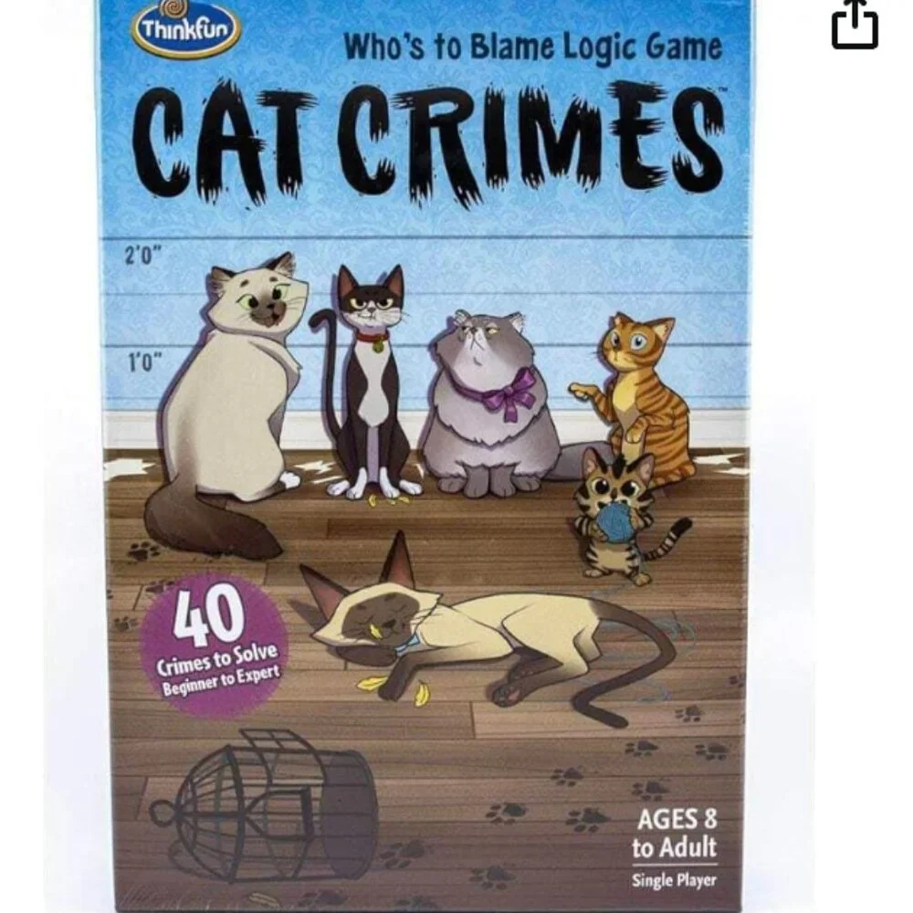ThinkFun Cat Crimes Logic Game Complete Brain Puzzle